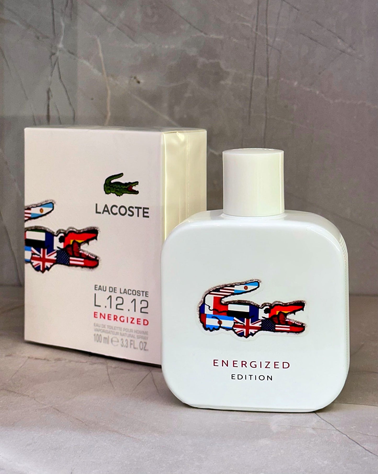 🔴 LACOSTE ENERGIZED 100 ML + Perfumero Recargable 🔴 Fragancia masculina – Aromática, cálida, especiada y con flores blancas.ID:49803-5