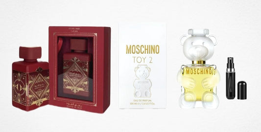 🌟 Set de Lujo para Dama: Lattafa Sublime + Moschino Toy 2 + Perfumero Recargable 🌟 98584-9