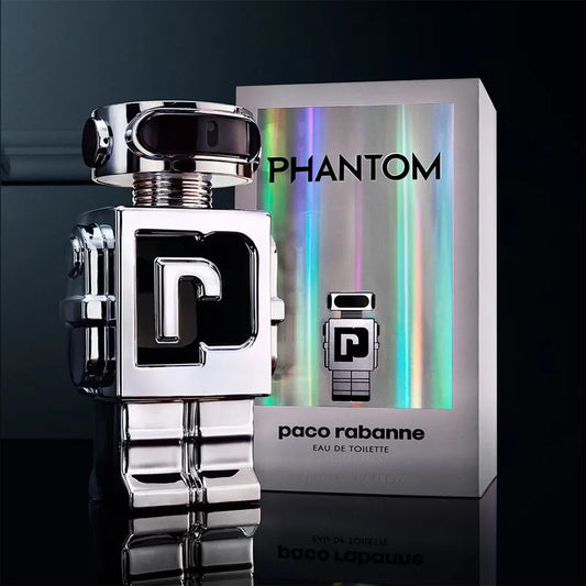 🤖 PHANTOM 100 ML + Perfumero Recargable 🖤 Fragancia para caballero – Amaderada, cítrica y avainillada. ID:49733-2