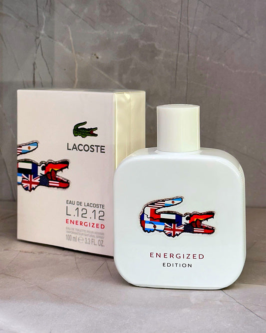 🔴 LACOSTE ENERGIZED 100 ML + Perfumero Recargable 🔴 Fragancia masculina – Aromática, cálida, especiada y con flores blancas.ID:49803-5