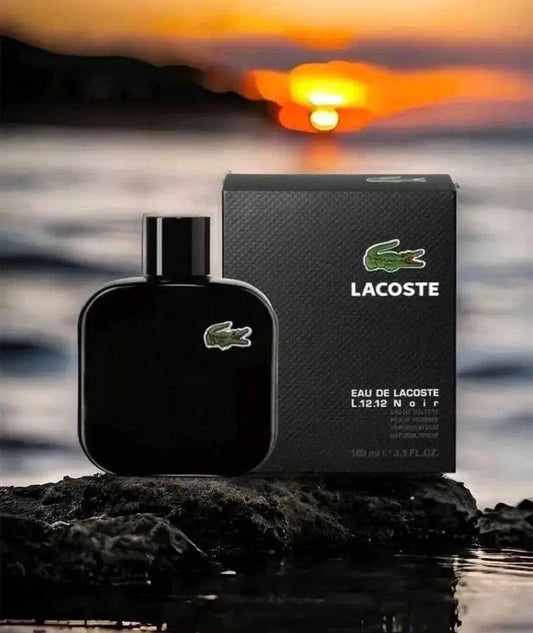 🐊 LACOSTE NOIR 100 ML + Perfumero Recargable 🖤 Fragancia masculina – Amaderada, elegante y con sello de autenticidad.ID:50153-9