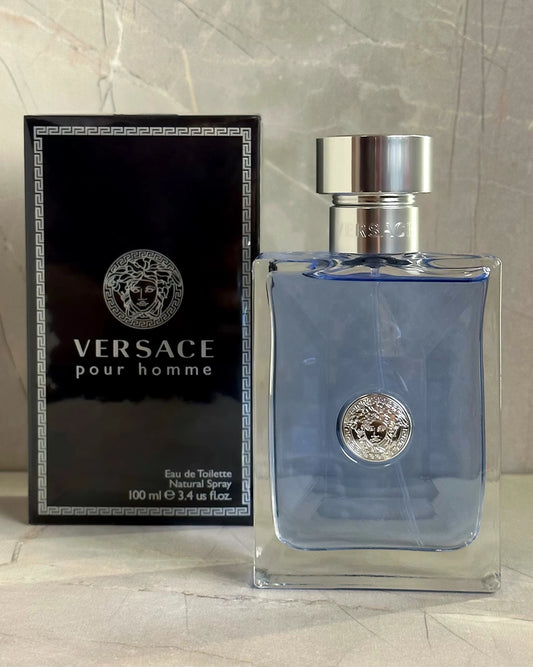 👔 VERSACE POUR HOMME 100 ML + Perfumero Recargable 👔  Fragancia Aromática Cítrica Especiada – Para Caballero ID:49808-9
