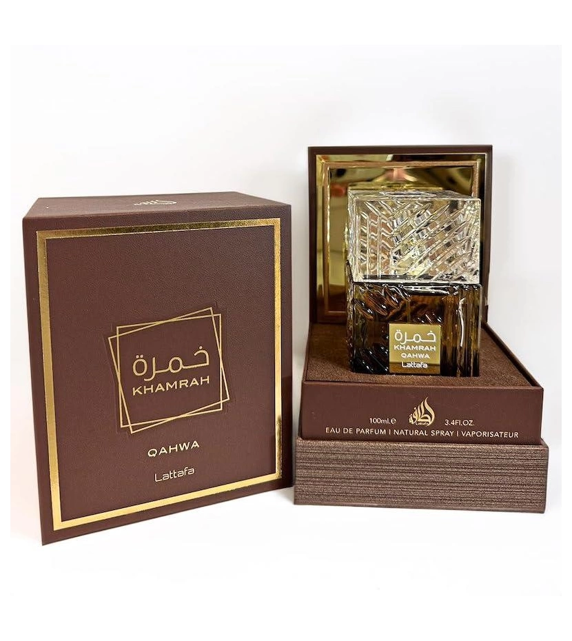 ☕ KHAMRA QAHWA - ESTUCHE DE LUJO 100 ML + PERFUMERO RECARGABLE (UNISEX) ID:173317-6